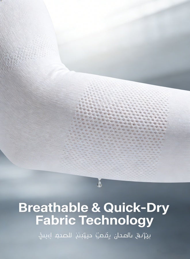 الأكمام الواقية من الأشعة فوق البنفسجية OutdoorEssentials، أكمام ضاغطة، أكمام واقية من الأشعة فوق البنفسجية للرجال والنساء، أكمام تبريد للجولف - 3 أزواج - Image 3